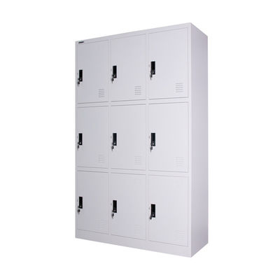 Electrostastic Powder Coating 9 Doors Metal Lockers Staff Lockers H1850mm