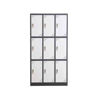 Electrostastic Powder Coating 9 Doors Metal Lockers Staff Lockers H1850mm