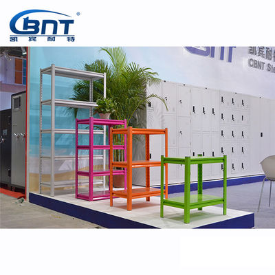 Multi Level Angle Metal Storage Rack Light Duty Boltless Iron Rack