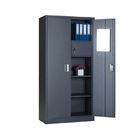Double Door Metal Wardrobe Lockers For Clothes 0.5-1.0mm Thickness