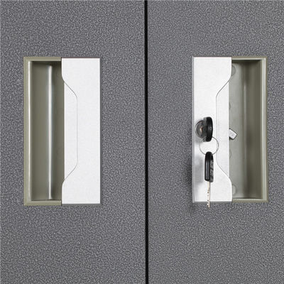 Modern Steel Clothes Storage Cabinet File Metal 2 Doors Wardrobe