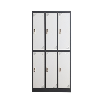 Metal Clothing Storage Wardrobe 6 Door Steel Locker For Office Filling Cabinet