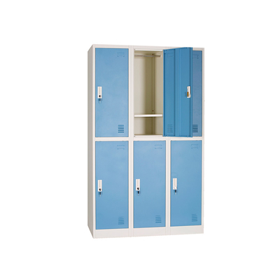 Metal Clothing Storage Wardrobe 6 Door Steel Locker For Office Filling Cabinet