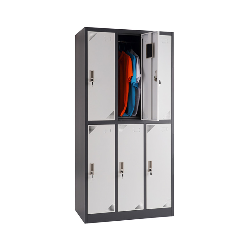 6 Door Metal Lockers Fireproof Employee Lockers